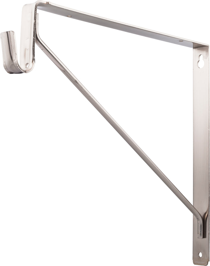 Shelf Bracket with Rod Support for Oval Closet Rods