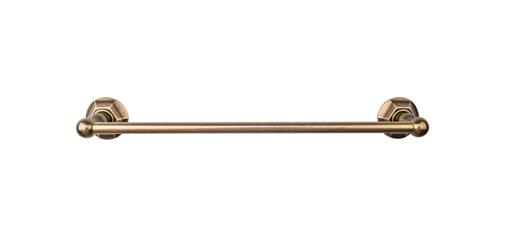 Edwardian Bath Towel Bar 30 Inch Single - Hex Backplate