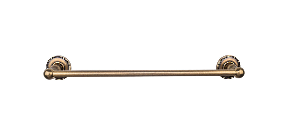 Edwardian Bath Towel Bar 24 In. Single - Beaded Bplate