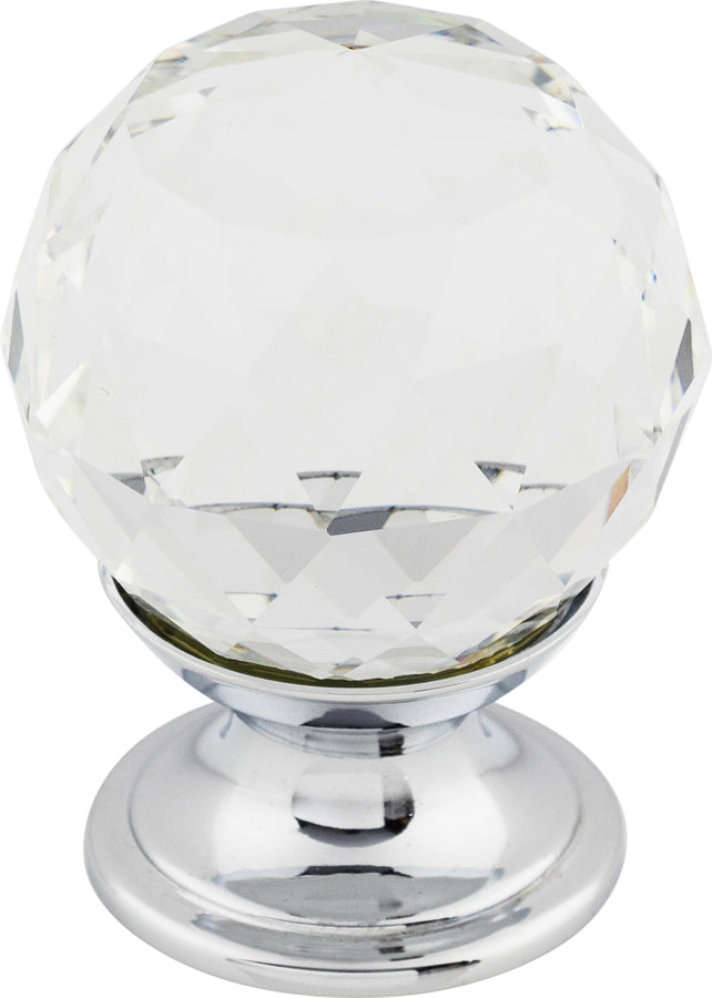 Clear Crystal Knob 1 1/8 Inch