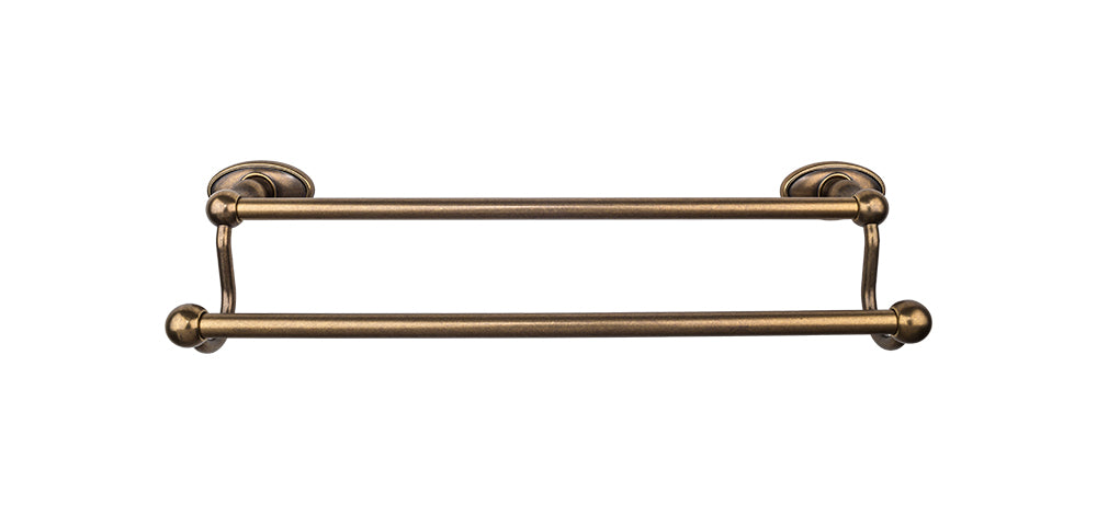 Edwardian Bath Towel Bar 24 In. Double - Oval Backplate