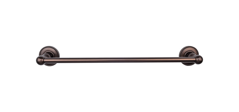 Edwardian Bath Towel Bar 24 In. Single - Beaded Bplate