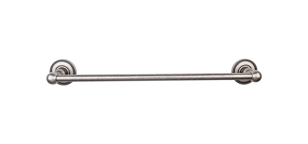 Edwardian Bath Towel Bar 24 In. Single - Beaded Bplate