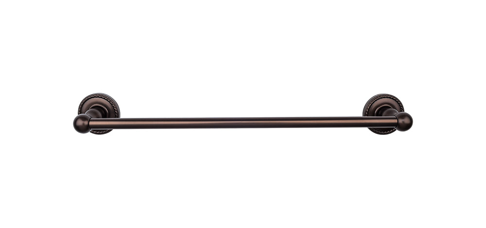 Edwardian Bath Towel Bar 30 In. Single - Rope Backplate