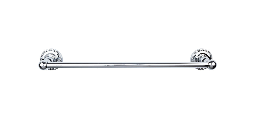 Edwardian Bath Towel Bar 30 In. Single - Rope Backplate