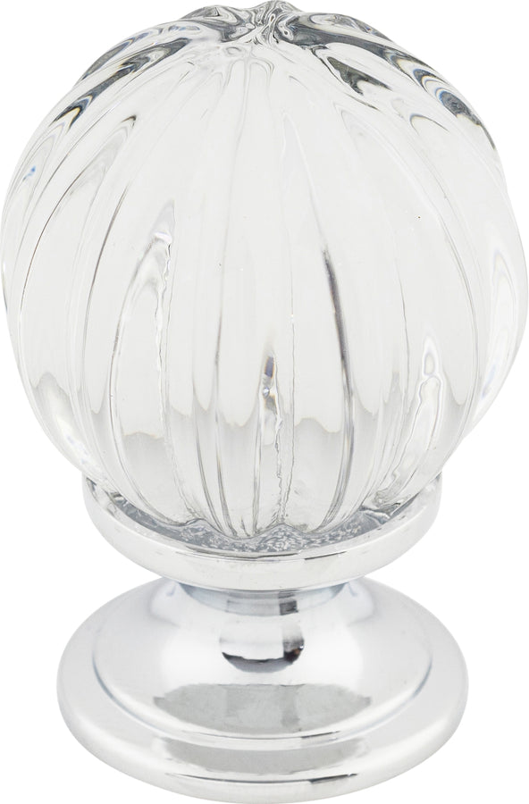 Clear Melon Crystal Knob 1 1/8 Inch