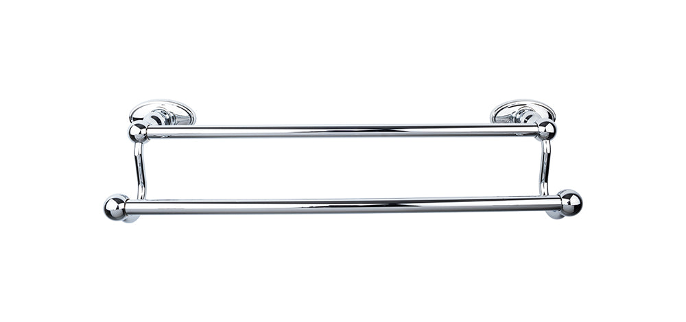 Edwardian Bath Towel Bar 24 In. Double - Oval Backplate