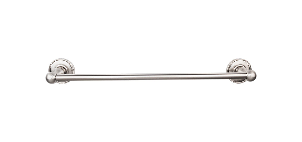 Edwardian Bath Towel Bar 30 In. Single - Beaded Bplate