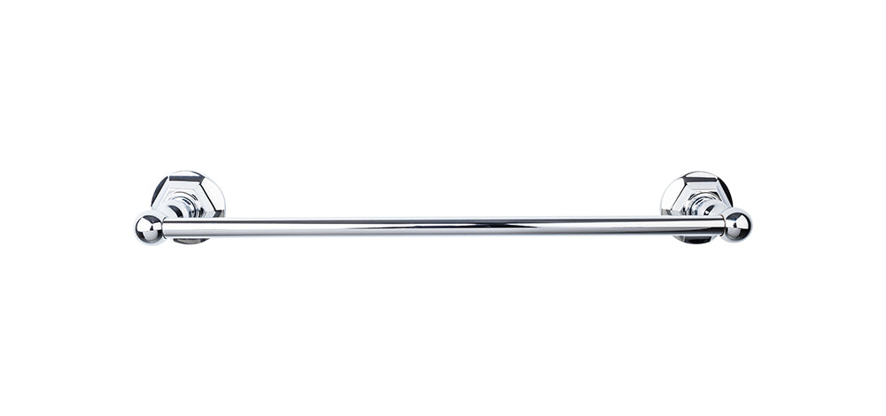 Edwardian Bath Towel Bar 30 Inch Single - Hex Backplate