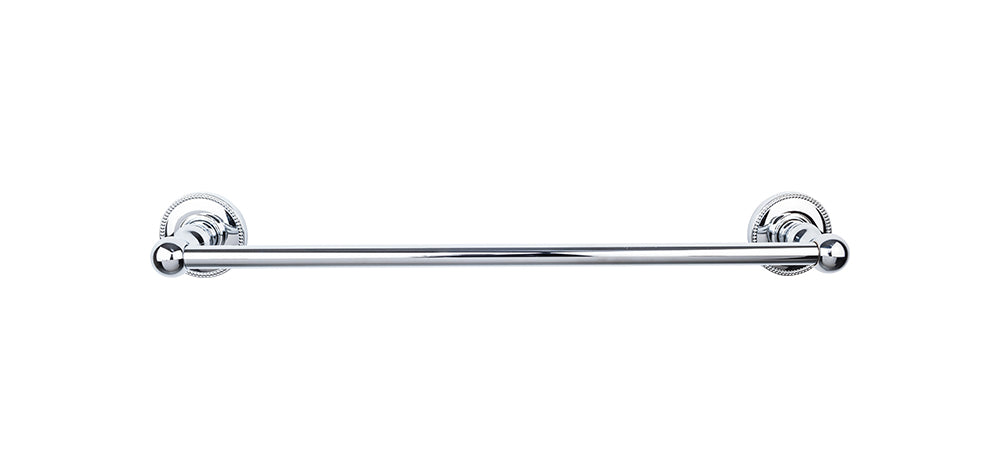 Edwardian Bath Towel Bar 24 In. Single - Beaded Bplate