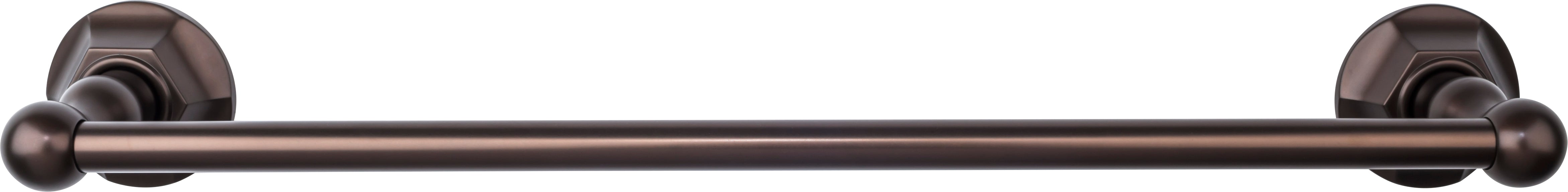Edwardian Bath Towel Bar 18 Inch Single - Hex Backplate