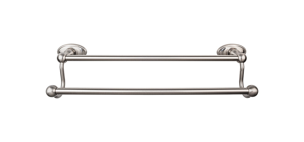 Edwardian Bath Towel Bar 24 In. Double - Oval Backplate