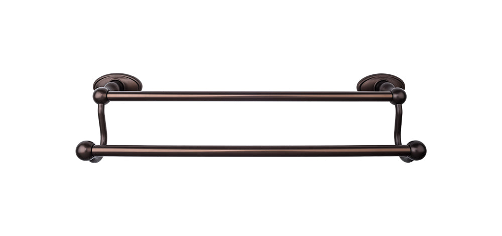 Edwardian Bath Towel Bar 24 In. Double - Oval Backplate