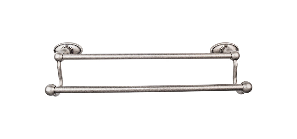 Edwardian Bath Towel Bar 24 In. Double - Oval Backplate