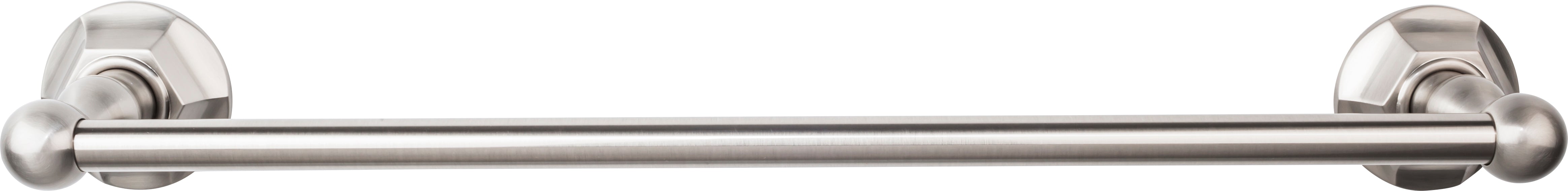 Edwardian Bath Towel Bar 18 Inch Single - Hex Backplate