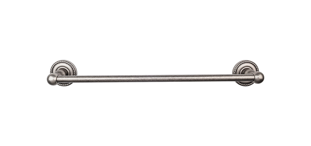 Edwardian Bath Towel Bar 30 In. Single - Rope Backplate