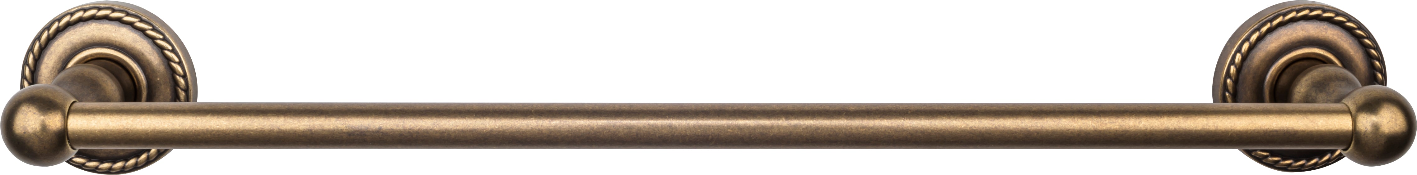 Edwardian Bath Towel Bar 18 In. Single - Rope Backplate