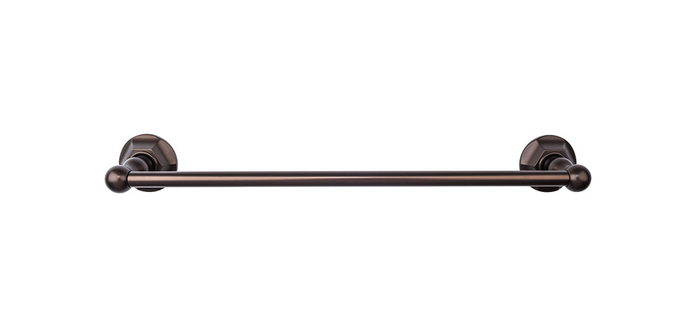 Edwardian Bath Towel Bar 30 Inch Single - Hex Backplate