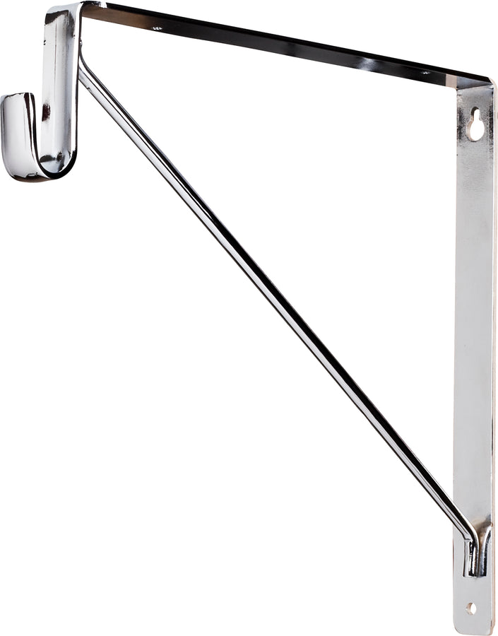 Shelf Bracket with Rod Support for Oval Closet Rods
