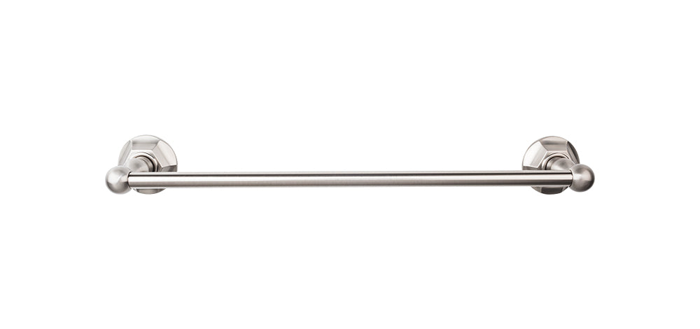 Edwardian Bath Towel Bar 30 Inch Single - Hex Backplate