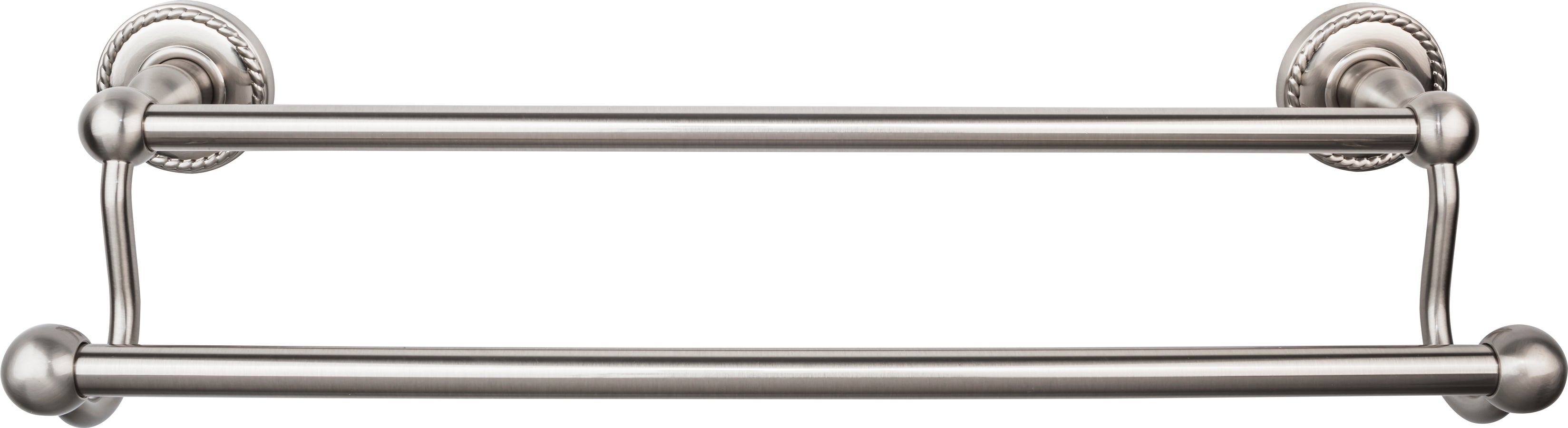 Edwardian Bath Towel Bar 18 In. Double - Rope Backplate